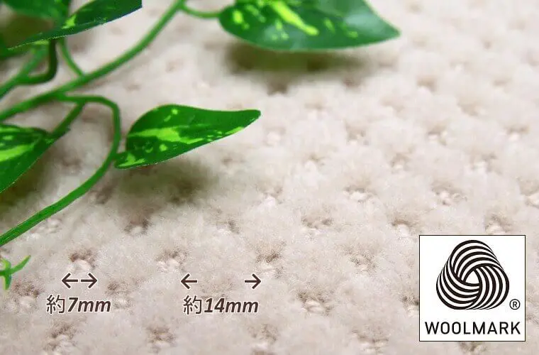 エレガントなドット柄付きウール100％カーペット「MAIN/マイン」